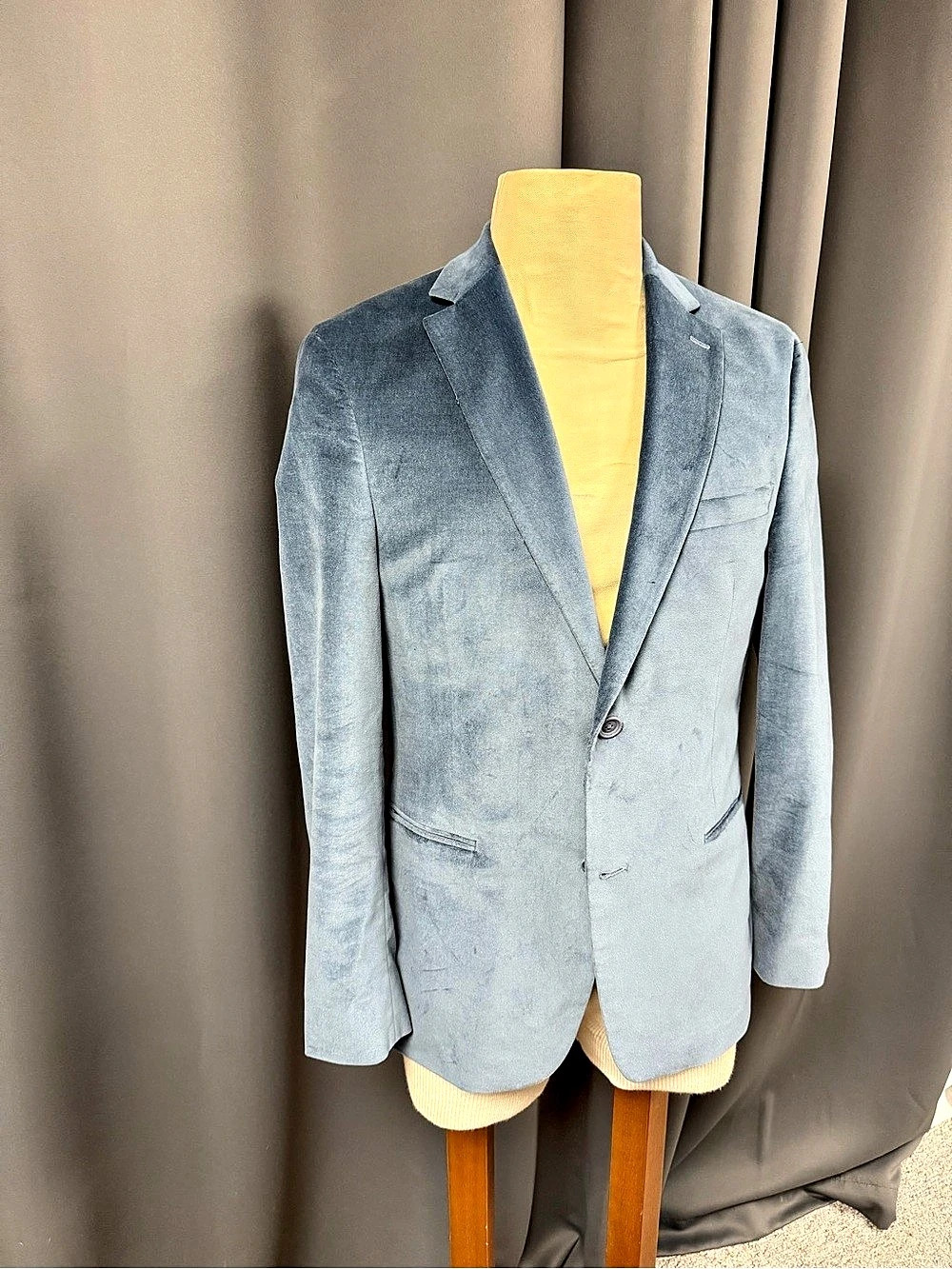 Alfani Men's Slim-Fit Solid Velvet Sport Coat Blue Velvet Sport Coat